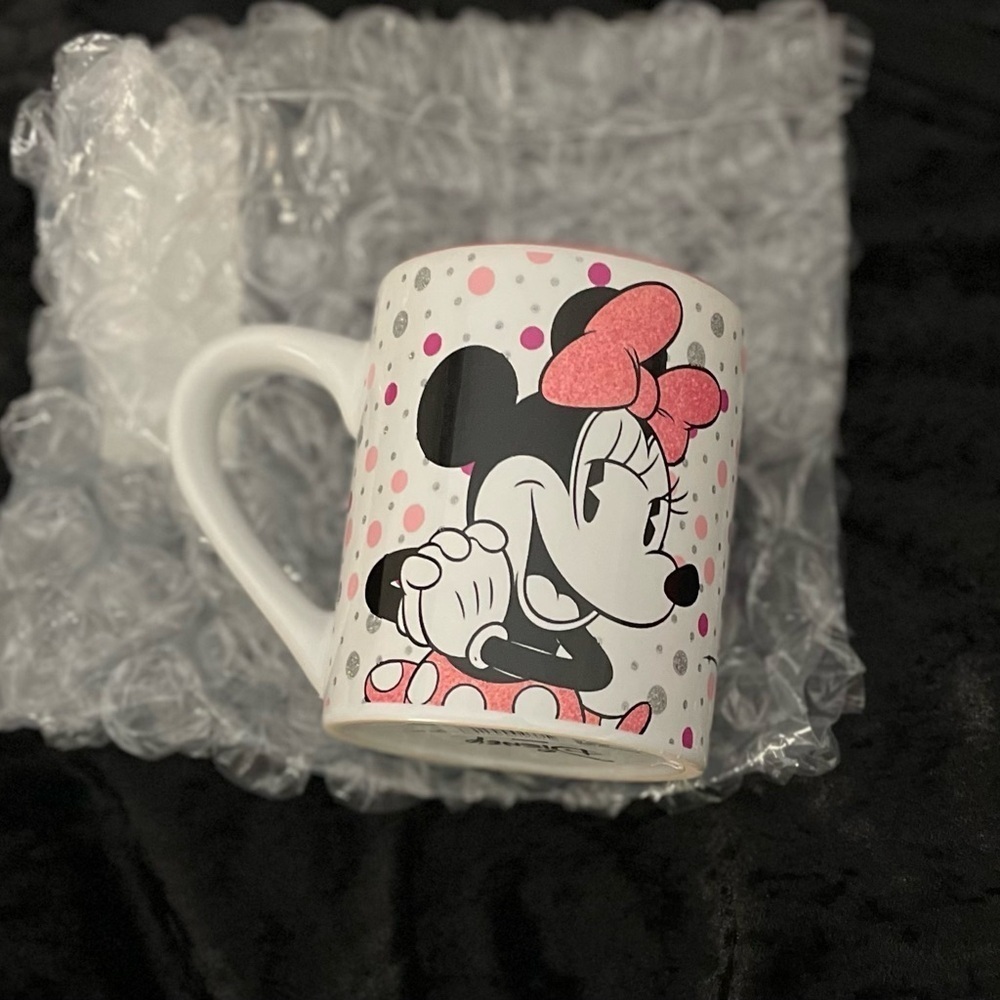 Disney Minnie Mouse Mug Pink White - Picture 6 of 8